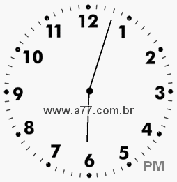 Relógio com Número Arábico Marcando 18h3min