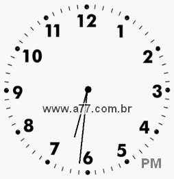 Relógio com Número Arábico Marcando 18h31min