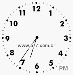 Relógio com Número Arábico Marcando 18h36min
