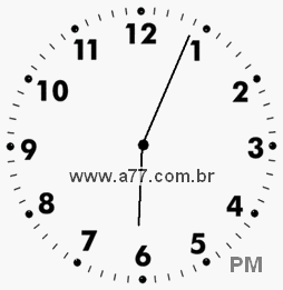 Relógio com Número Arábico Marcando 18h4min