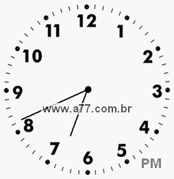 Relógio com Número Arábico Marcando 18h41min