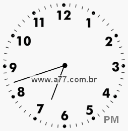 Relógio com Número Arábico Marcando 18h42min