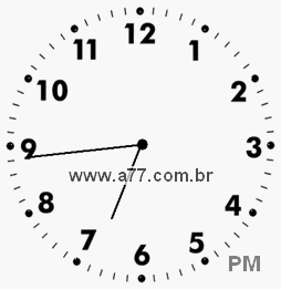 Relógio com Número Arábico Marcando 18h44min