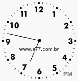 Relógio com Número Arábico Marcando 18h47min