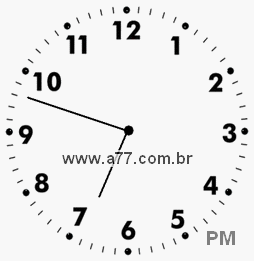 Relógio com Número Arábico Marcando 18h48min