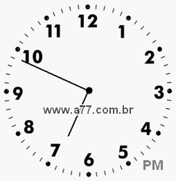Relógio com Número Arábico Marcando 18h49min