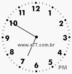 Relógio com Número Arábico Marcando 18h50min