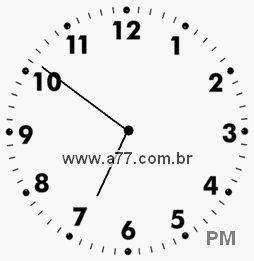 Relógio com Número Arábico Marcando 18h51min