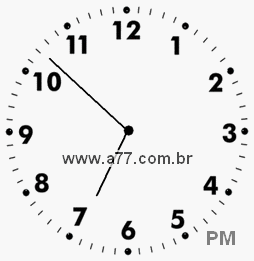 Relógio com Número Arábico Marcando 18h52min