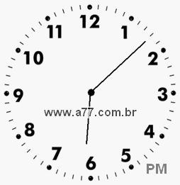 Relógio com Número Arábico Marcando 18h8min