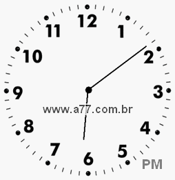 Relógio com Número Arábico Marcando 18h9min