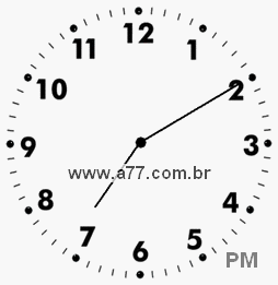 Relógio com Número Arábico Marcando 19h10min