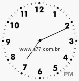Relógio com Número Arábico Marcando 19h11min