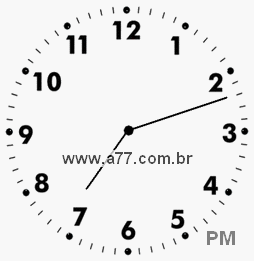 Relógio com Número Arábico Marcando 19h12min