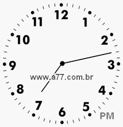 Relógio com Número Arábico Marcando 19h13min