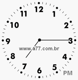 Relógio com Número Arábico Marcando 19h15min