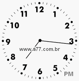 Relógio com Número Arábico Marcando 19h16min