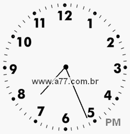 Relógio com Número Arábico Marcando 19h26min