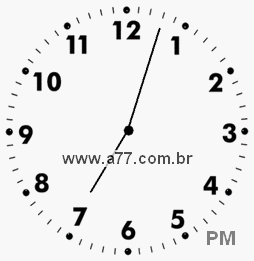 Relógio com Número Arábico Marcando 19h3min