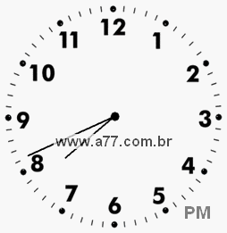 Relógio com Número Arábico Marcando 19h41min