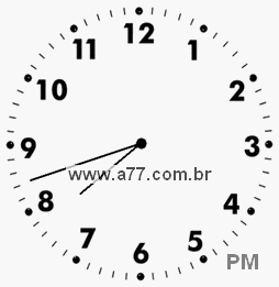 Relógio com Número Arábico Marcando 19h42min