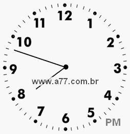 Relógio com Número Arábico Marcando 19h48min