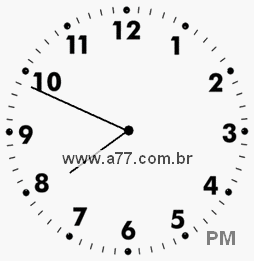 Relógio com Número Arábico Marcando 19h49min
