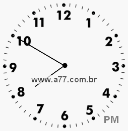 Relógio com Número Arábico Marcando 19h50min