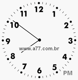 Relógio com Número Arábico Marcando 19h51min