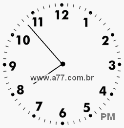 Relógio com Número Arábico Marcando 19h53min