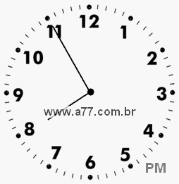 Relógio com Número Arábico Marcando 19h55min