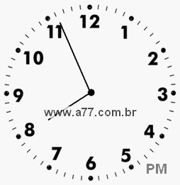 Relógio com Número Arábico Marcando 19h56min