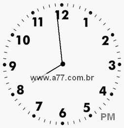 Relógio com Número Arábico Marcando 19h59min