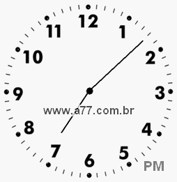 Relógio com Número Arábico Marcando 19h8min