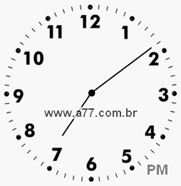 Relógio com Número Arábico Marcando 19h9min