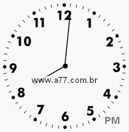 Relógio com Número Arábico Marcando 20h1min