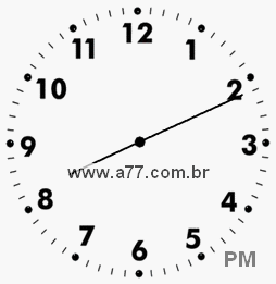Relógio com Número Arábico Marcando 20h11min
