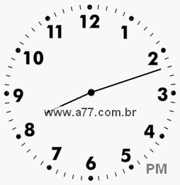 Relógio com Número Arábico Marcando 20h12min