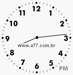 Relógio com Número Arábico Marcando 20h14min