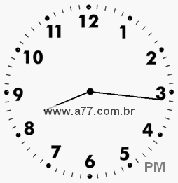 Relógio com Número Arábico Marcando 20h16min