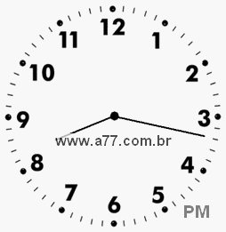 Relógio com Número Arábico Marcando 20h17min