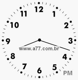 Relógio com Número Arábico Marcando 20h18min