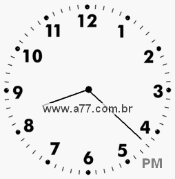 Relógio com Número Arábico Marcando 20h22min