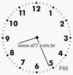 Relógio com Número Arábico Marcando 20h26min