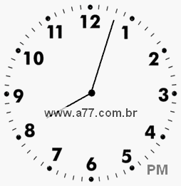 Relógio com Número Arábico Marcando 20h3min