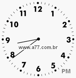 Relógio com Número Arábico Marcando 20h39min