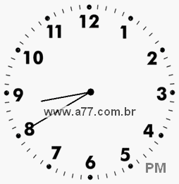 Relógio com Número Arábico Marcando 20h40min