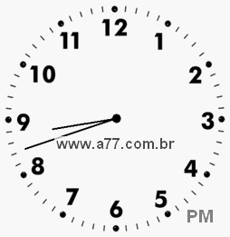 Relógio com Número Arábico Marcando 20h42min