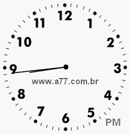 Relógio com Número Arábico Marcando 20h44min