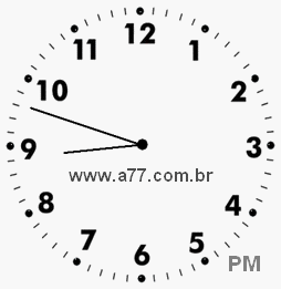 Relógio com Número Arábico Marcando 20h48min